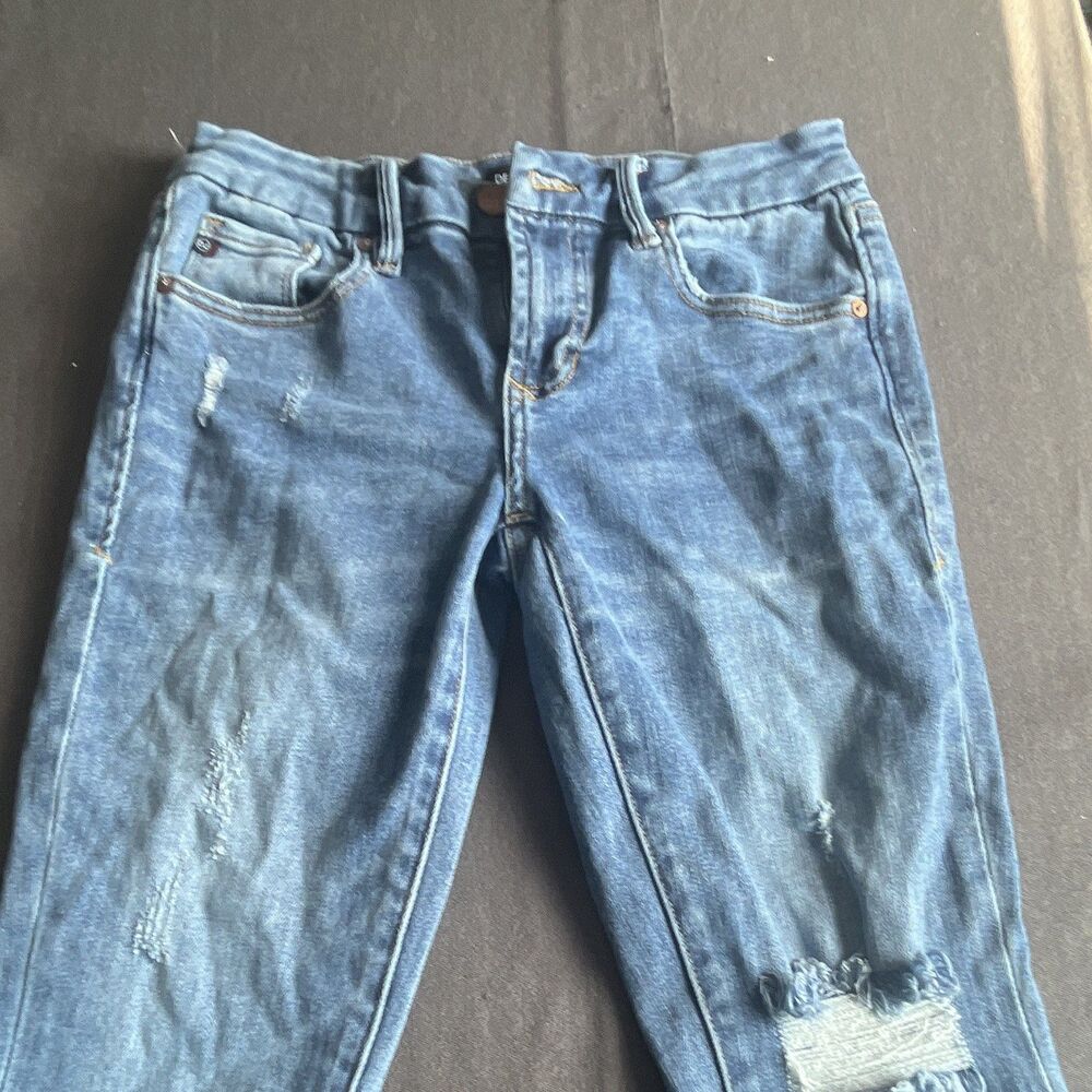 Dear John Women’s Skinny Jeans 26 Joyrich Medium Wash Denim 5-Pocket Zip Logo